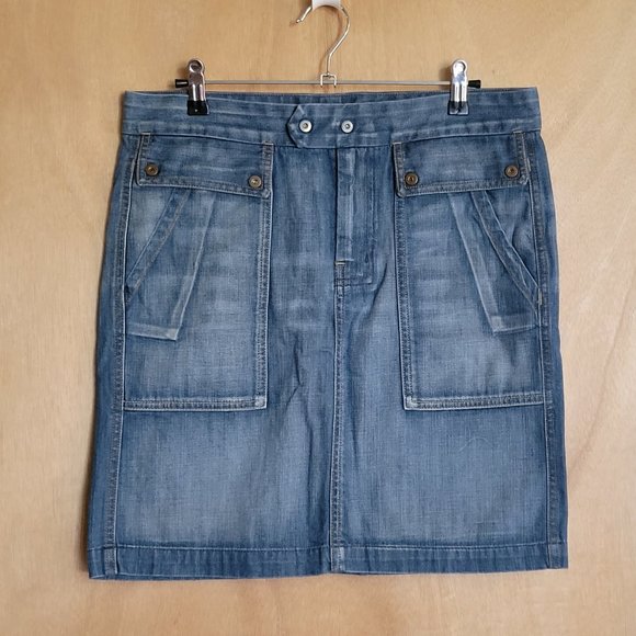 7 For all Mankind Jean Skirt Size 29 - Picture 1 of 6